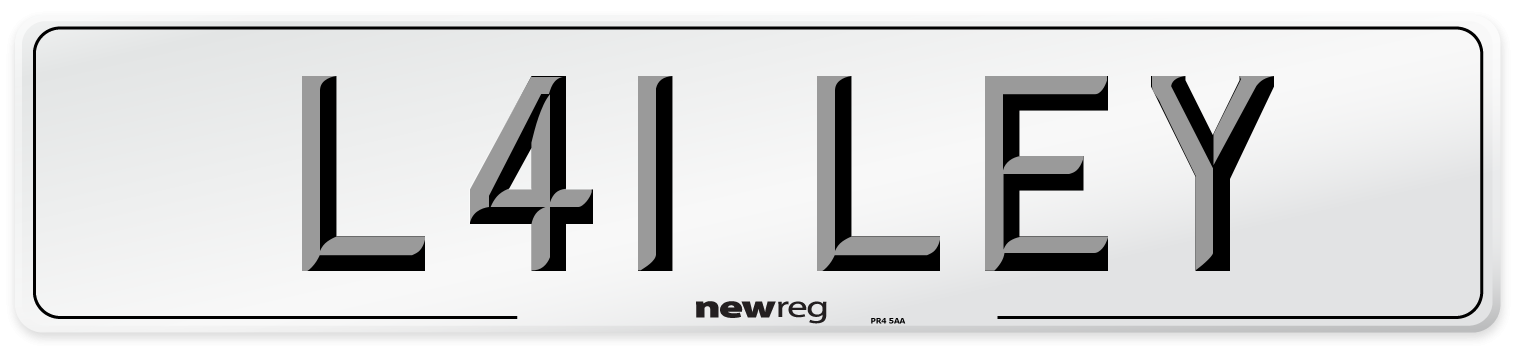 L41 LEY Number Plate from New Reg